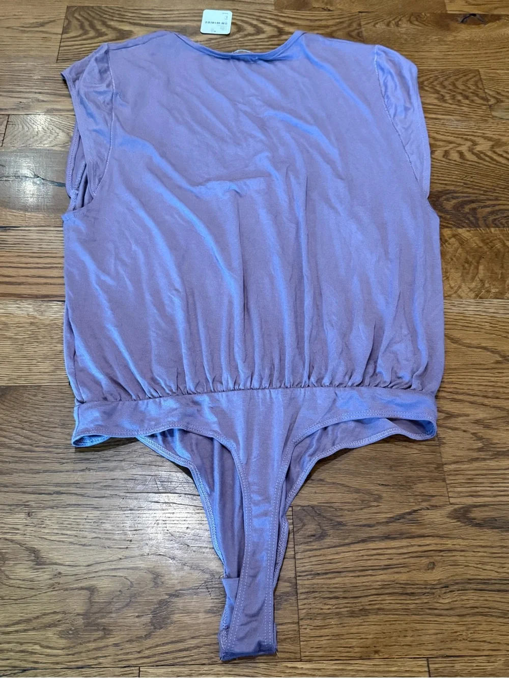 NWT. Intimately Free People. Cap Sleeve Thong Bodysuit. Dusty Purple. Large.